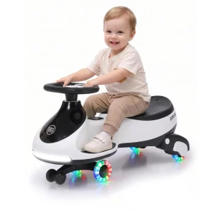 12V Electric Wiggle Car For Kids, Anti-Rollover