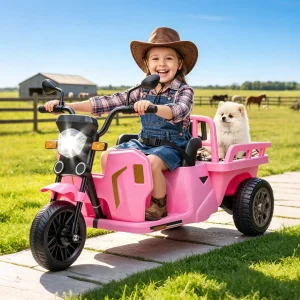 12V Kids Electric Tricycle With Trailer