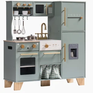 Wooden Kids Play Kitchen Pretend Playset