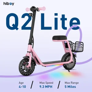 Kids Electric Scooter With Seat 100W LED Lights